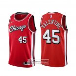 Camiseta Chicago Bulls Denzel Valentine NO 45 Ciudad 2021-22 Rojo