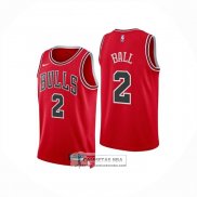 Camiseta Chicago Bulls Lonzo Ball NO 2 Icon 2025-26 Rojo