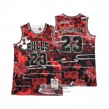 Camiseta Chicago Bulls Michael Jordan NO 23 Mitchell & Ness Lunar New Year Rojo