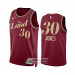 Camiseta Cleveland Cavaliers Damian Jones NO 30 Ciudad 2023-24 Rojo