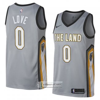 Camiseta Cleveland Cavaliers Kevin Love Ciudad 2018 Gris