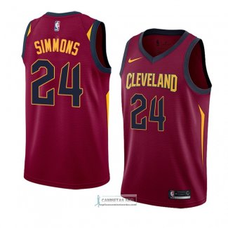 Camiseta Cleveland Cavaliers Kobi Simmons Icon 2018 Rojo