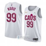 Camiseta Cleveland Cavaliers Ricky Rubio NO 99 Association 2022-23 Blanco