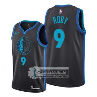 Camiseta Dallas Mavericks Isaiah Roby Ciudad Negro