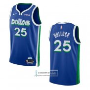 Camiseta Dallas Mavericks Reggie Bullock NO 25 Ciudad 2022-23 Azul