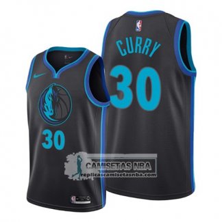 Camiseta Dallas Mavericks Seth Curry Ciudad Negro