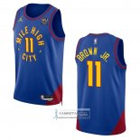 Camiseta Denver Nuggets Bruce Brown JR. NO 11 Statement 2022-23 Azul