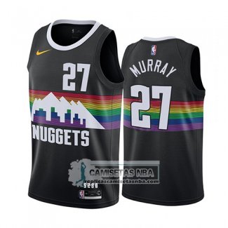 Camiseta Denver Nuggets Jamal Murray Ciudad 2019-20 Negro
