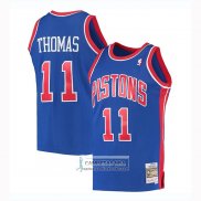Camiseta Detroit Pistons Isaiah Thomas Mitchell & Ness 1988-89 Azul