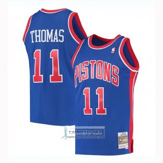 Camiseta Detroit Pistons Isaiah Thomas Mitchell & Ness 1988-89 Azul