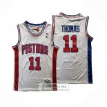 Camiseta Detroit Pistons Isiah Thomas NO 11 Mitchell & Ness 1988-89 Blanco