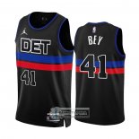 Camiseta Detroit Pistons Saddiq Bey NO 41 Statement 2022-23 Negro