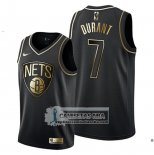 Camiseta Golden Edition Brooklyn Nets Kevin Durant Negro