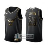 Camiseta Golden Edition Chicago Bulls Michael Jordan Negro