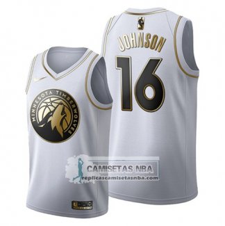 Camiseta Golden Edition Minnesota Timberwolves James Johnson 2019-20 Blanco