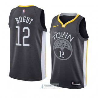 Camiseta Golden State Warriors Andrew Bogut Statement 2018 Negro