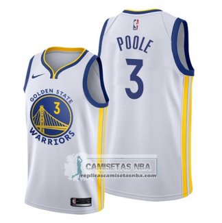 Camiseta Golden State Warriors Jordan Poole Association Blanco