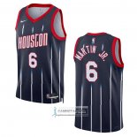 Camiseta Houston Rockets Kenyon Martin JR. NO 6 Ciudad 2022-23 Negro