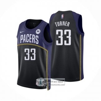 Camiseta Indiana Pacers Myles Turner NO 33 Ciudad 2022-23 Azul