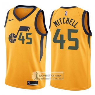 Camiseta Jazz Donovan Mitchell Statement 2017-18 Amarillo