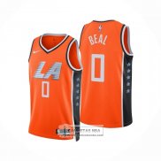 Camiseta Los Angeles Clippers Bradley Beal NO 0 Ciudad 2025-26 Naranja