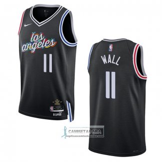 Camiseta Los Angeles Clippers John Wall NO 11 Ciudad 2022-23 Negro