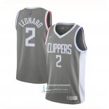Camiseta Los Angeles Clippers Kawhi Leonard Earned 2020-21 Gris