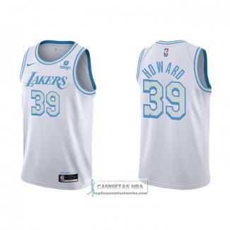 Camiseta Los Angeles Lakers Dwight Howard NO 39 Ciudad 2021-22 Blanco