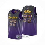 Camiseta Los Angeles Lakers Luka Doncic NO 77 Ciudad 2024-25 Violeta