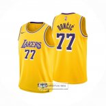 Camiseta Los Angeles Lakers Luka Doncic NO 77 Icon 2024-25 Amarillo