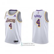 Camiseta Los Angeles Lakers Rajon Rondo NO 4 Association 2021-22 Blanco