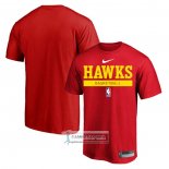 Camiseta Manga Corta Atlanta Hawks Practice Performance 2022-23 Rojo