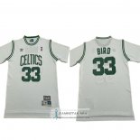 Camiseta Manga Corta Boston Celtics Larry Bird NO 33 Blanco