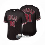 Camiseta Manga Corta Chicago Bulls Dennis Rodman NO 91 Negro