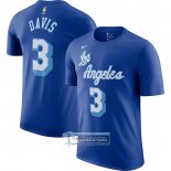 Camiseta Manga Corta Los Angeles Lakers Anthony Davis Hardwood Classics Azul