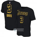 Camiseta Manga Corta Los Angeles Lakers Anthony Davis Negro