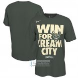 Camiseta Manga Corta Milwaukee Bucks 2025 NBA Playoffs Verde