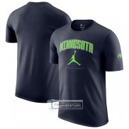 Camiseta Manga Corta Minnesota Timberwolves Essential Ciudad Negro