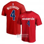 Camiseta Manga Corta Washington Wizards Russell Westbrook Rojo