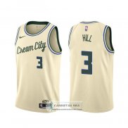 Camiseta Milwaukee Bucks George Hill Ciudad 2019-20 Crema