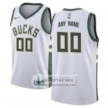 Camiseta Milwaukee Bucks Personalizada 2017-18 Blanco