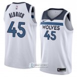 Camiseta Minnesota Timberwolves Cole Aldrich Association 2018 Bl