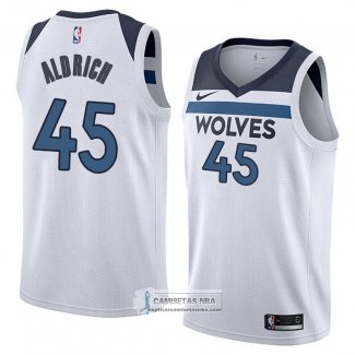 Camiseta Minnesota Timberwolves Cole Aldrich Association 2018 Bl