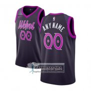 Camiseta Minnesota Timberwolves Personalizada Ciudad 2018-19 Violeta