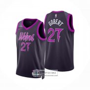 Camiseta Minnesota Timberwolves Rudy Gobert NO 27 Ciudad 2025-26 Negro