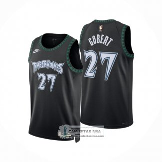 Camiseta Minnesota Timberwolves Rudy Gobert NO 27 Classic 2025-26 Negro