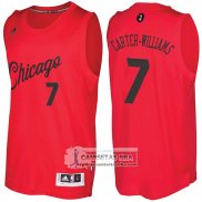 Camiseta Navidad Bulls Michael Carter Williams 2016 Rojo