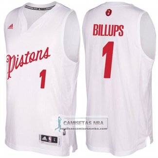 Camiseta Navidad Pistons Chauncey Billups 2016 Blanco