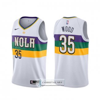 Camiseta New Orleans Pelicans Christian Wood Ciudad Blanco