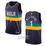 Camiseta New Orleans Pelicans Zion Williamson NO 1 Ciudad 2022-23 Violeta